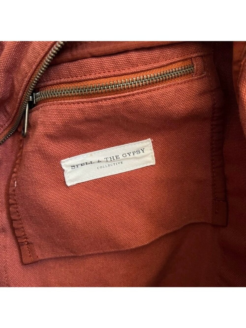 Spell NWT Terra-Cotta Canvas Duffle Bag With Adjustable Strap - Picture 3 of 7